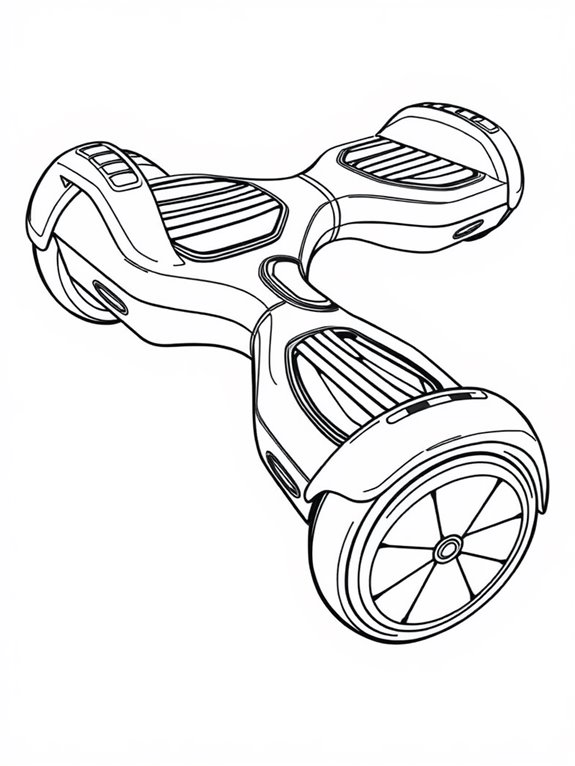 hoverboard line art design