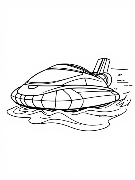 hovercraft coloring page design