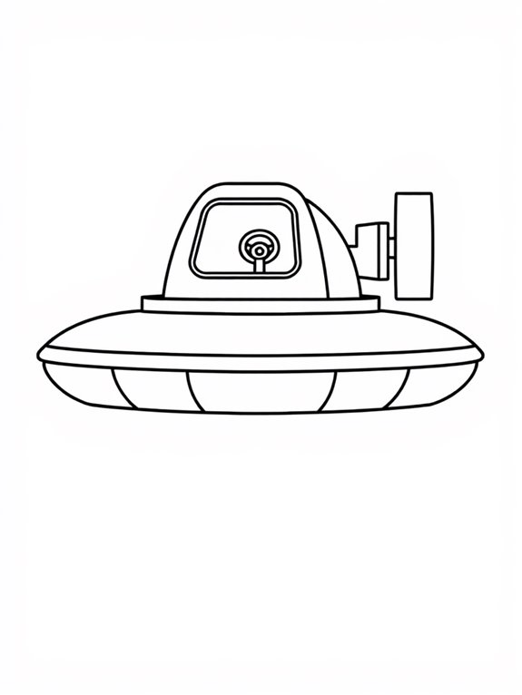 hovercraft coloring page design