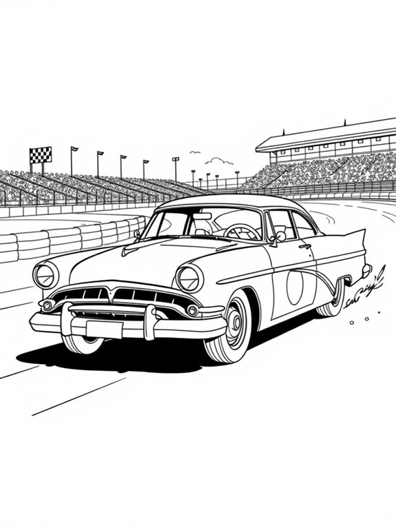 hudson hornet racing illustration