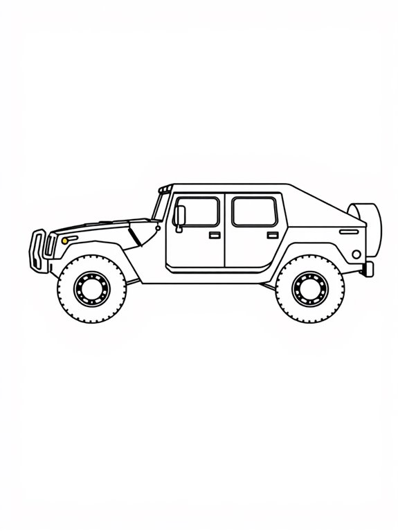 hummer h1 coloring page