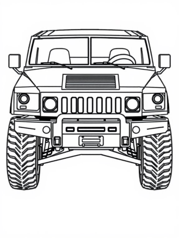 hummer h1 coloring page