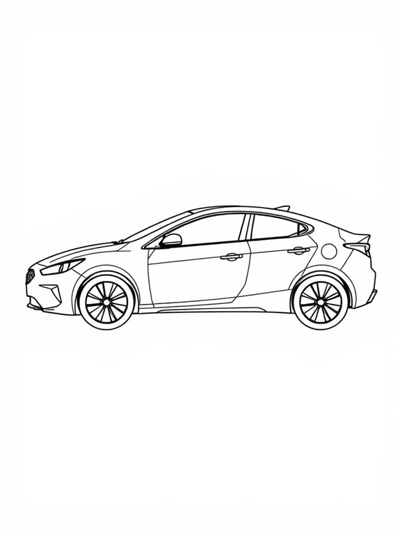 hybrid car shape coloring