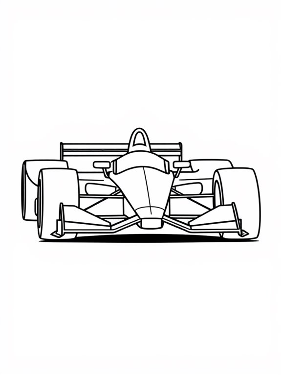 indycar coloring page design