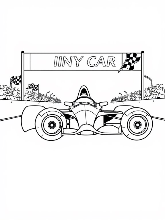 indycar coloring page fun