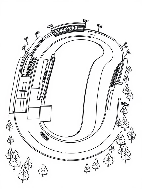 indycar race track coloring