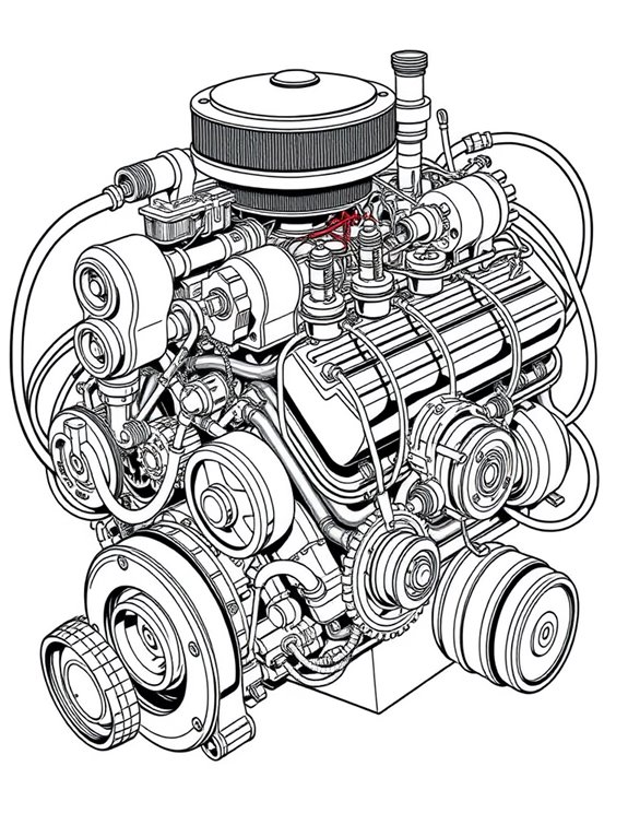 intricate rat rod engine