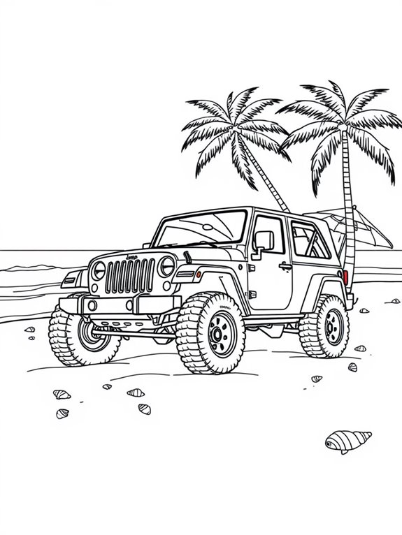 jeep wrangler beach adventure