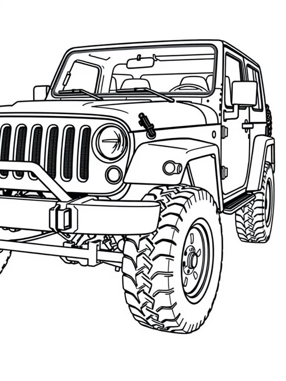 jeep wrangler coloring page