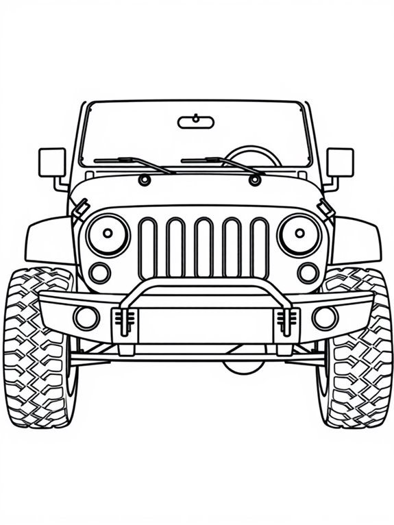 jeep wrangler coloring page