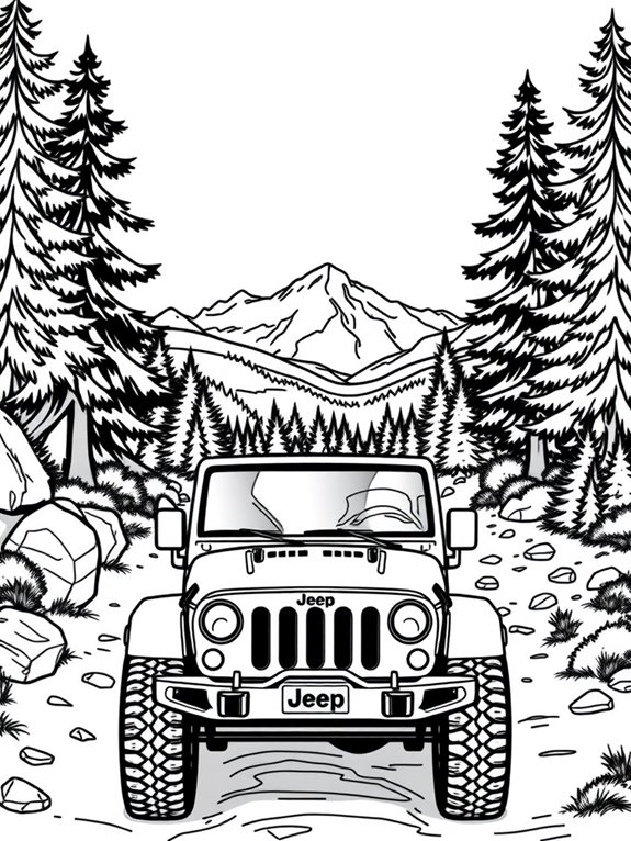 jeep wrangler nature coloring