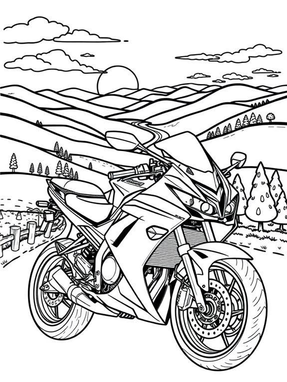 kawasaki ninja coloring page