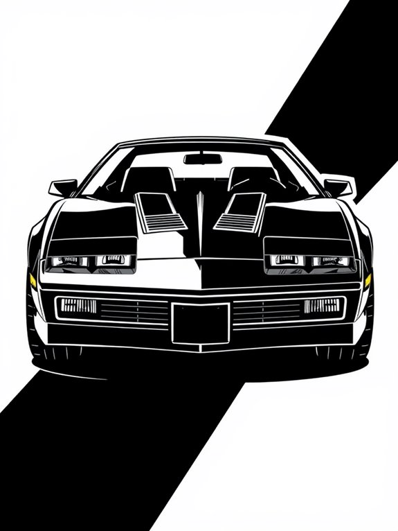 knight rider coloring page