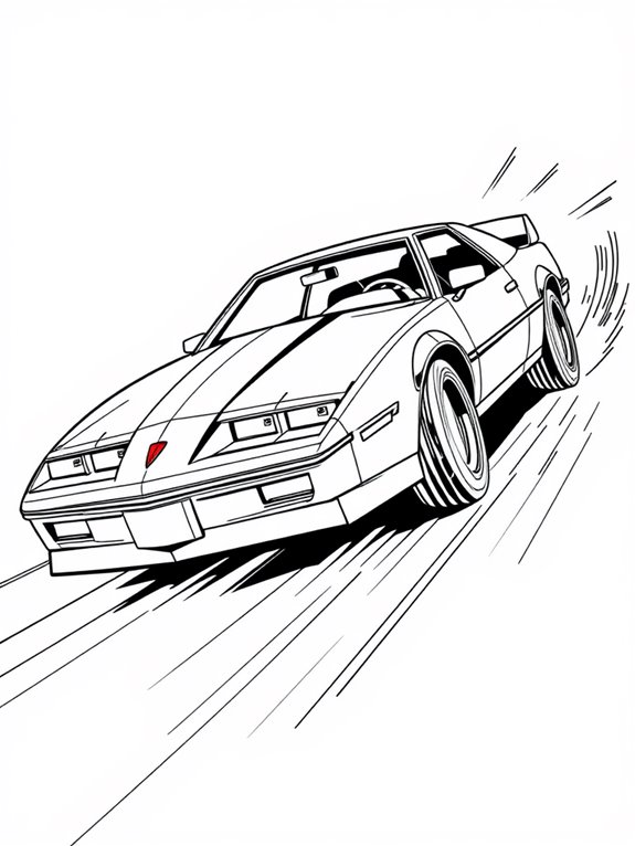 knight rider coloring page