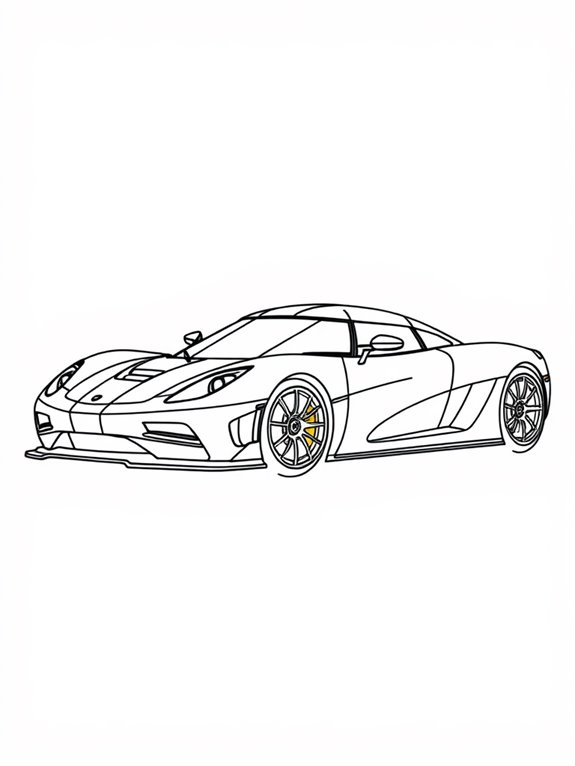 koenigsegg car coloring page