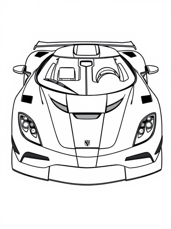 koenigsegg car coloring page