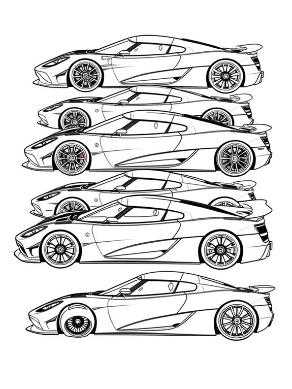 koenigsegg cars coloring page