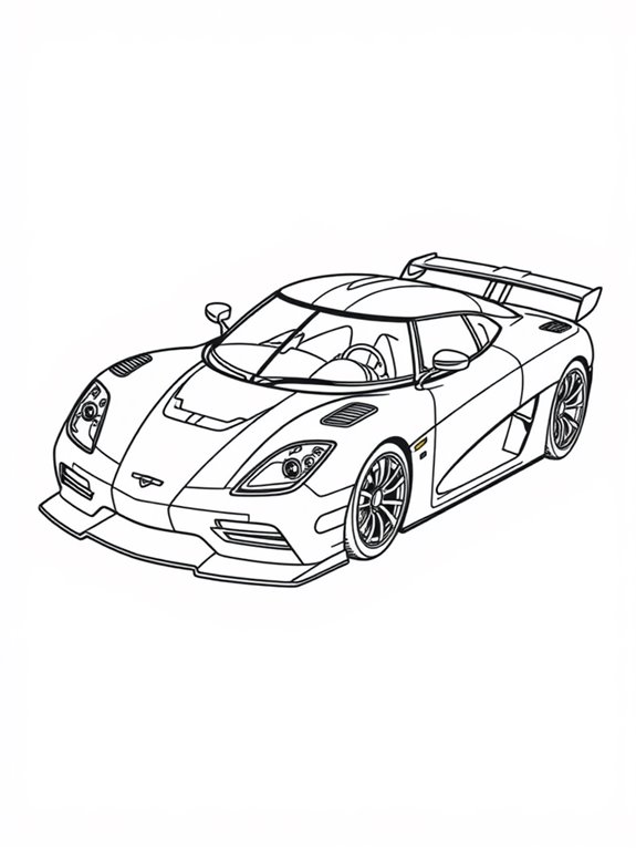 koenigsegg themed coloring page