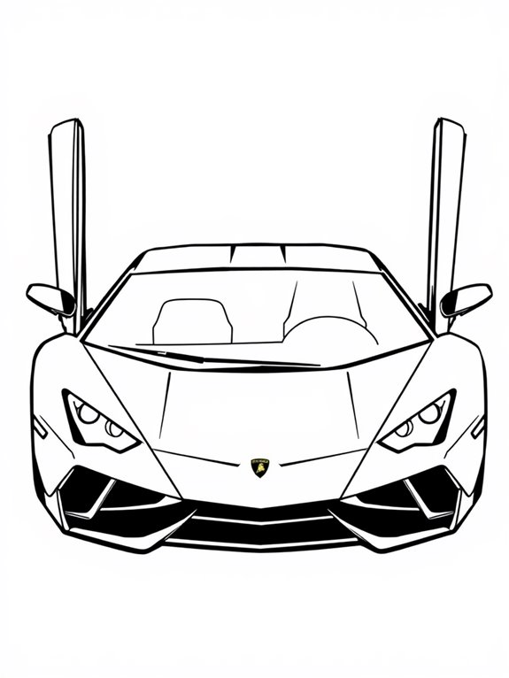 lamborghini cartoon coloring page