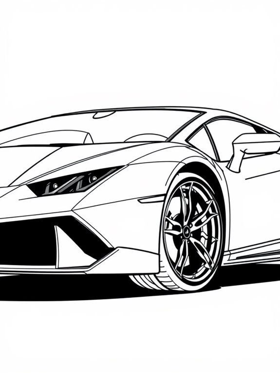 lamborghini coloring page design