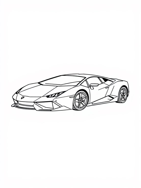 lamborghini coloring page outline