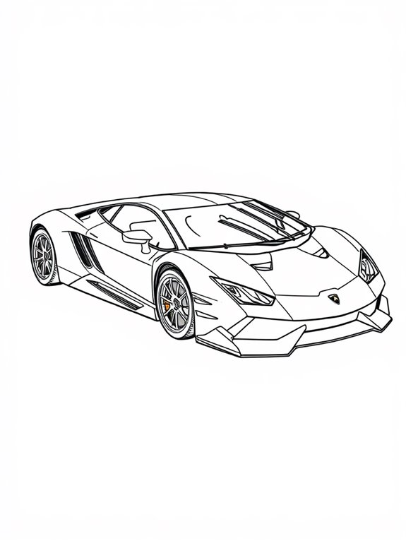 lamborghini race car outline