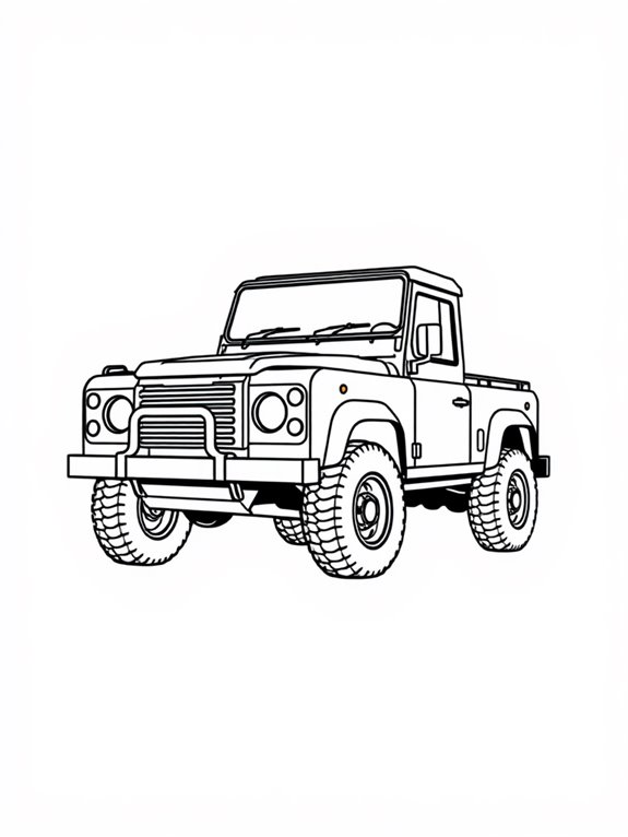 land rover defender coloring page