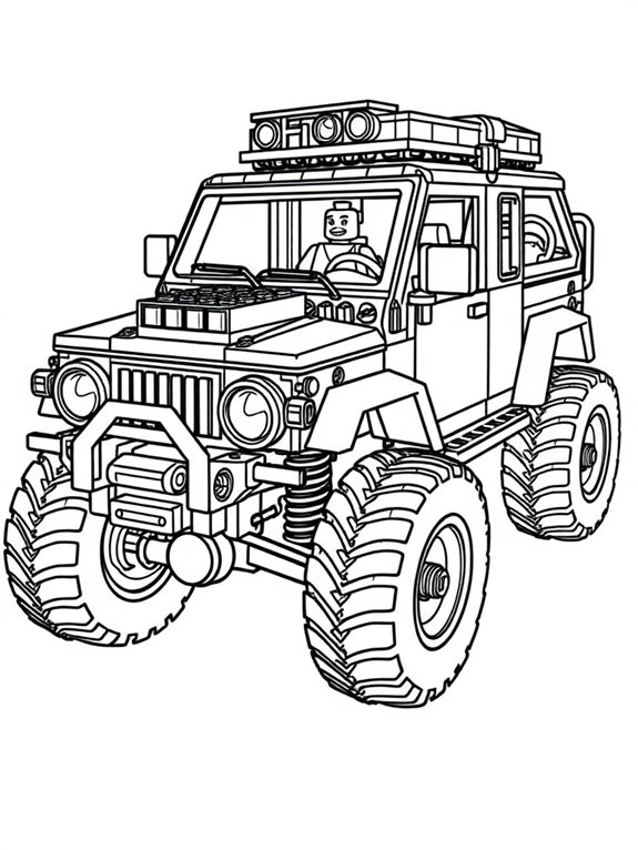 lego off road vehicle coloring