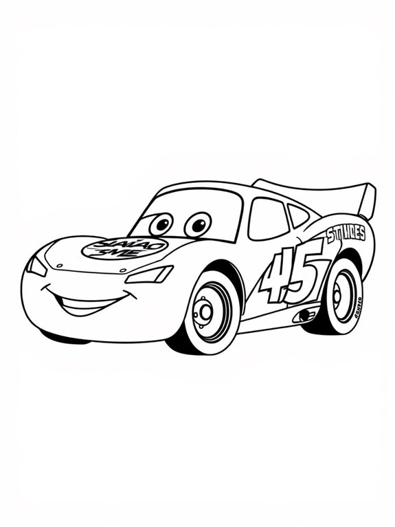 lightning mcqueen coloring page