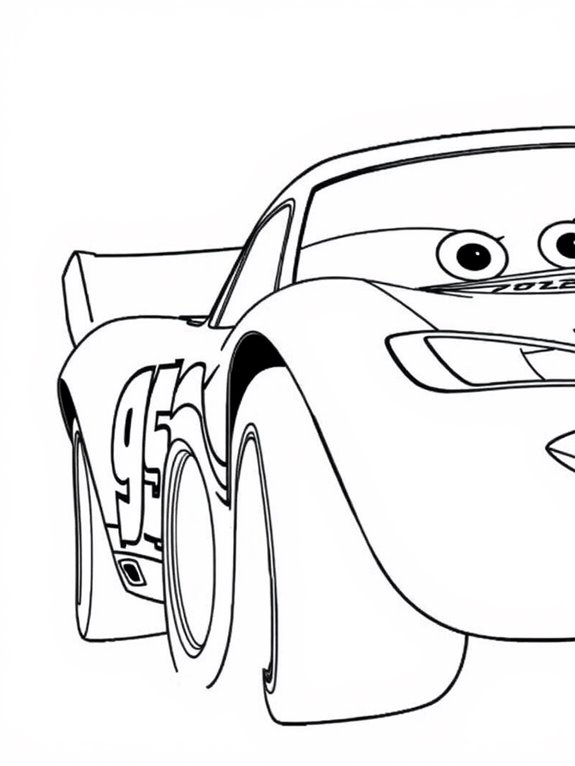 lightning mcqueen coloring page