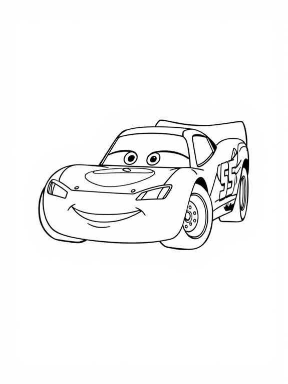 lightning mcqueen coloring page