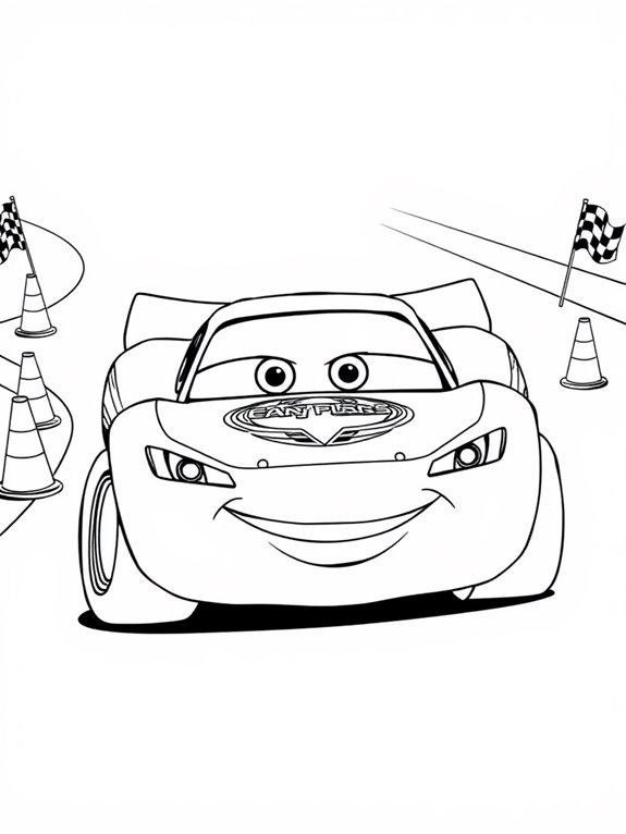 lightning mcqueen coloring page