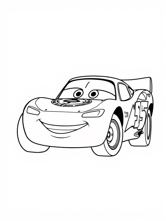 lightning mcqueen coloring page