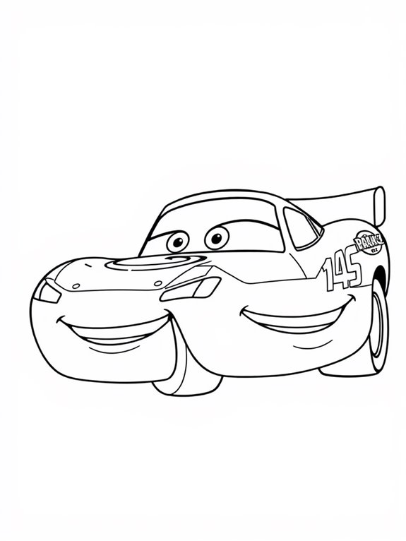 lightning mcqueen coloring page