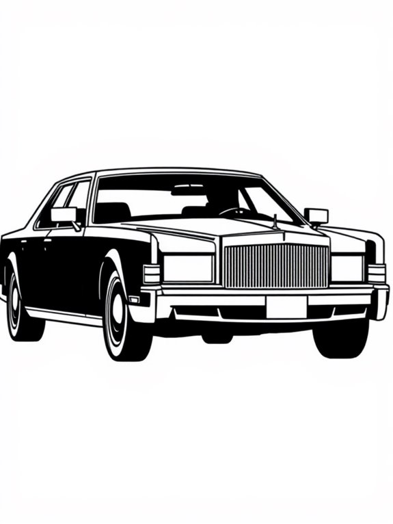 lincoln continental coloring page