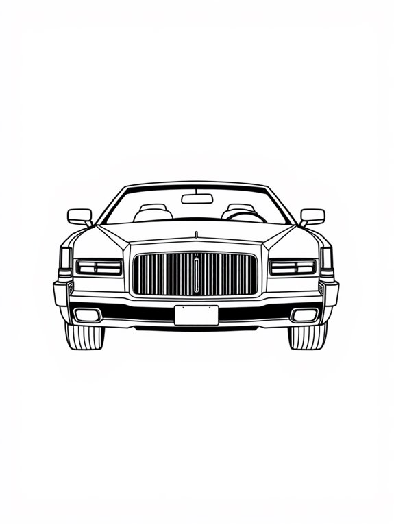 lincoln continental coloring page