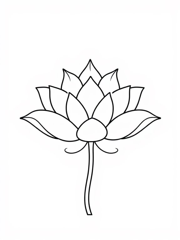 lotus flower coloring page