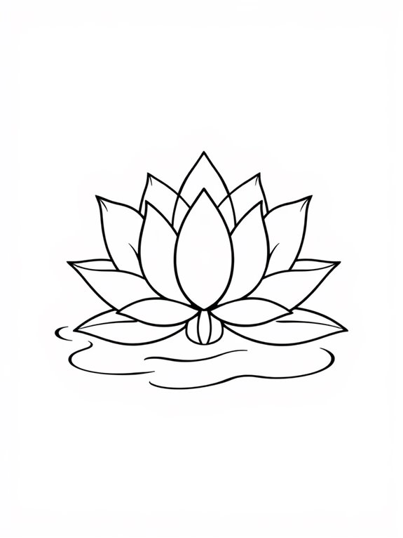 lotus flower coloring page