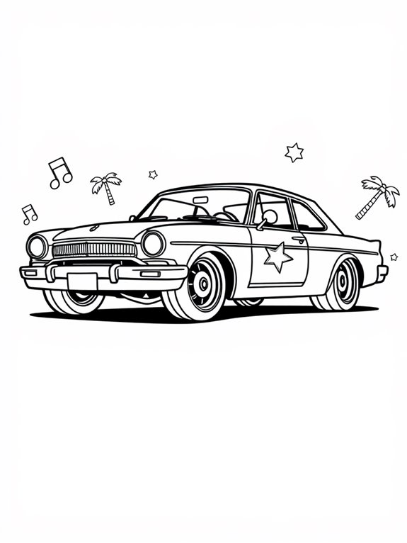 lowrider coloring page design