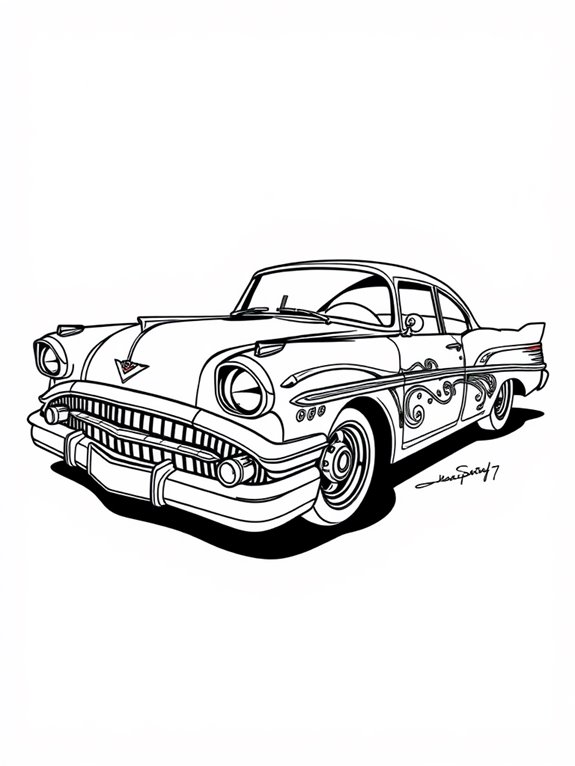 lowrider coloring page design