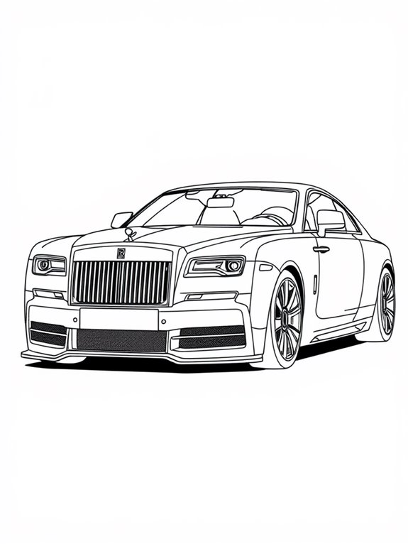 luxury car coloring page