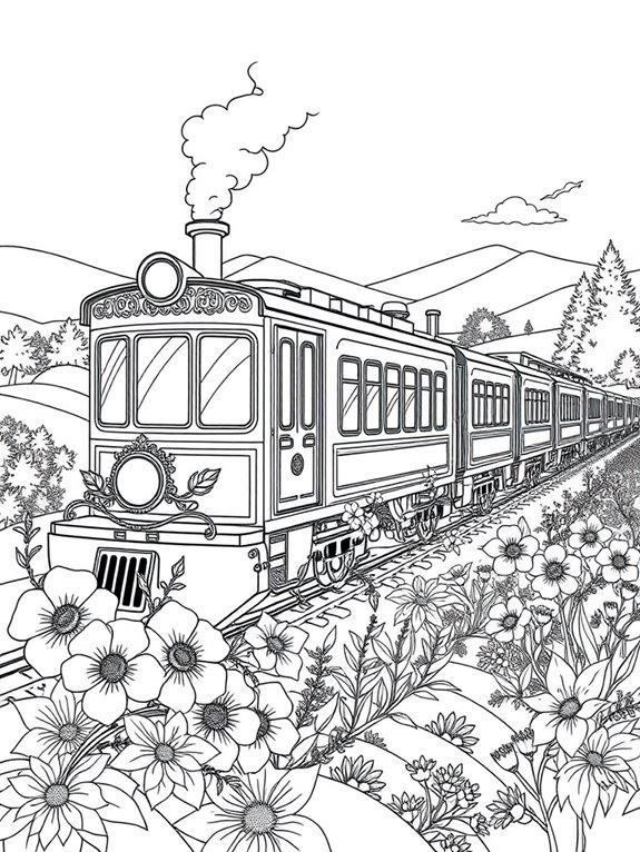 luxury floral train design