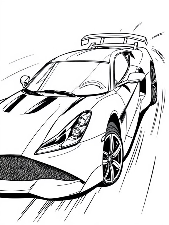 luxury sports car coloring