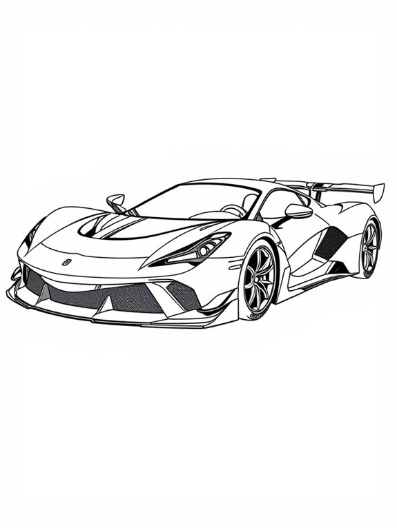 luxury sports car illustration