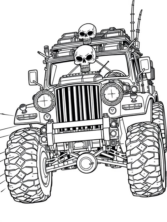 mad max car coloring page