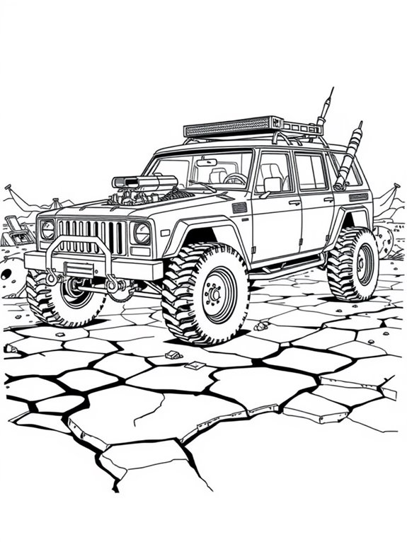 mad max vehicle coloring page