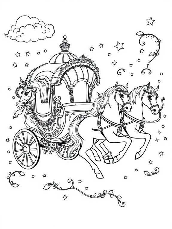 magical horse drawn carriage