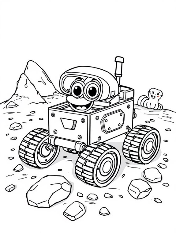 mars rover coloring activity