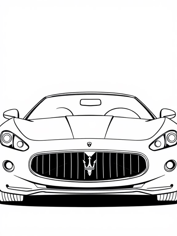 maserati coloring page design