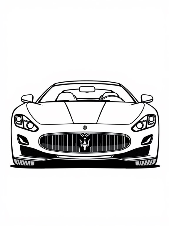 maserati coupe coloring page